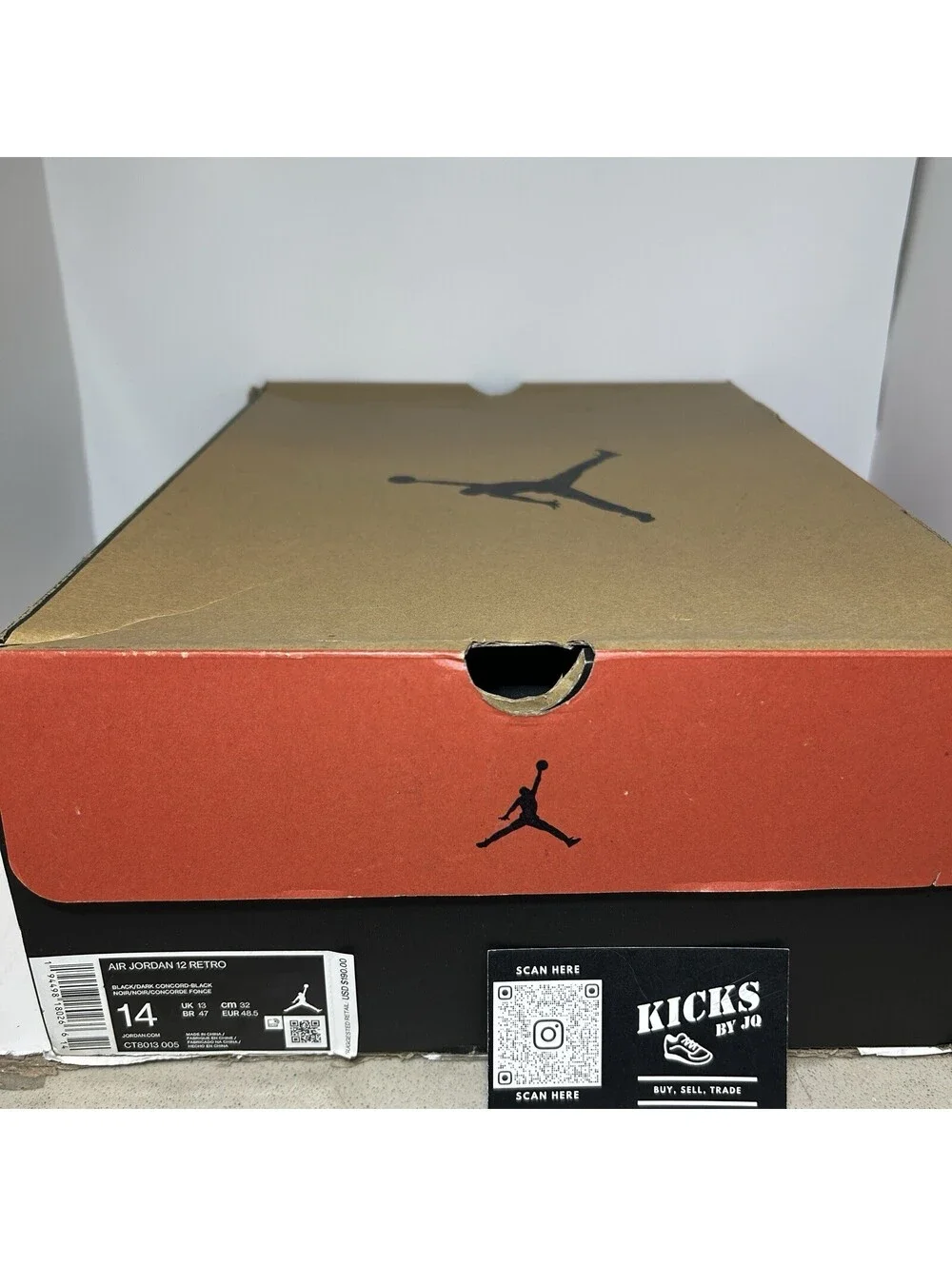 Air Jordan 12 Retro Black Dark Concord 2020 - Size 14 OG BOX - (CT8013-005)